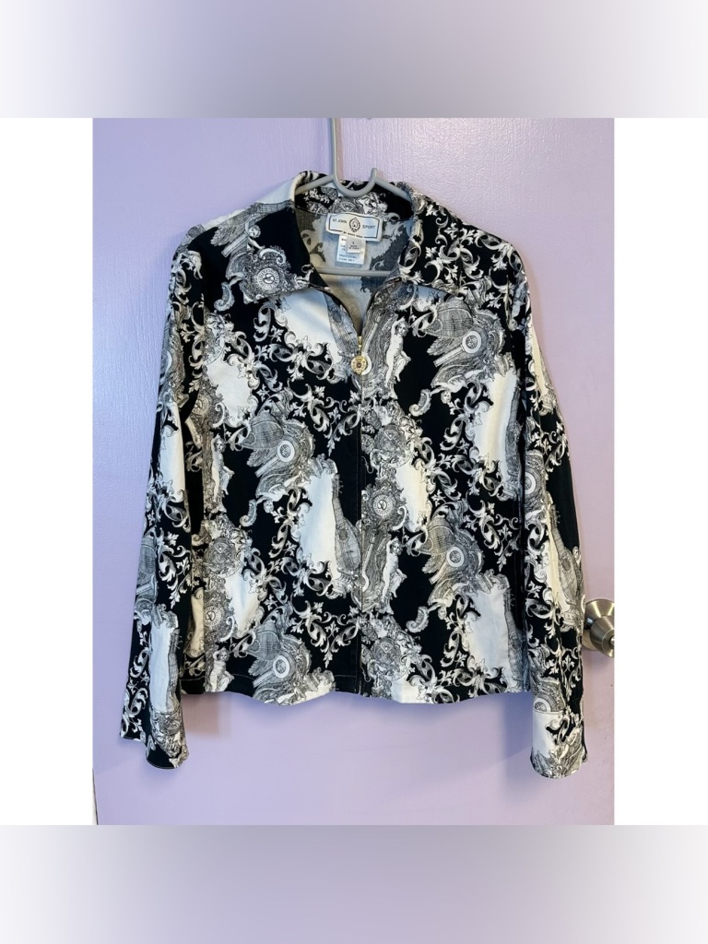Vintage St. John Sport by Marie Gray full-zip front jacket Size L